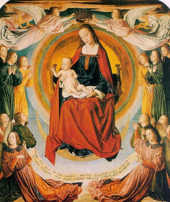 Jean Hey The Virgin in Glory Surrounded by Angels oil painting image